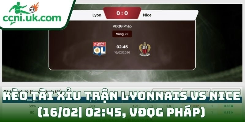 Soi kèo Lyonnais Vs Nice (16/02| 02:45, VĐQG Pháp): Chủ nhà nắm lợi thế, khách khó tạo bất ngờ 2 Kèo tài xỉu trận Lyonnais Vs Nice (16/02| 02:45, VĐQG Pháp)
