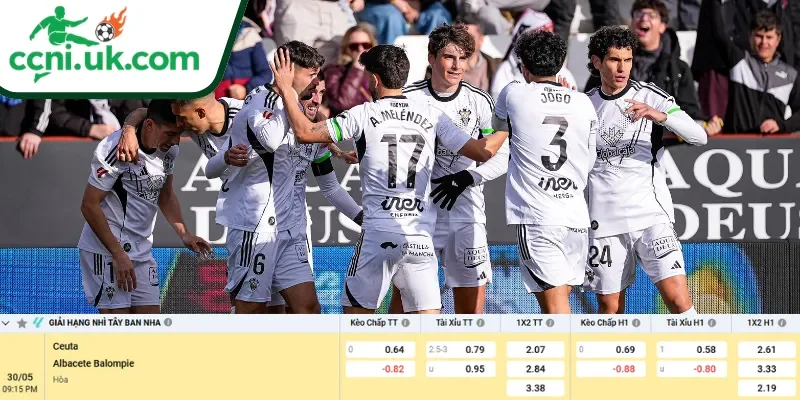 Soi Kèo AD Ceuta vs Albacete (21h15 Ngày 30/05) La Liga 2 3 Chi tiết kèo AD Ceuta vs Albacete (21h15 ngày 30/05)
