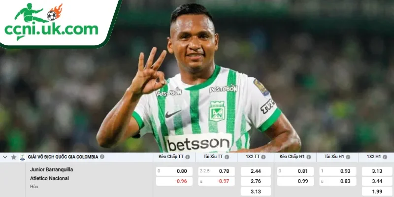 Soi Kèo Atletico Junior vs Atletico Nacional (07h30 Ngày 03/06) Giải VĐQG Colombia 3 Chi tiết kèo Atletico Junior vs Atletico Nacional (07h30 ngày 03/06)